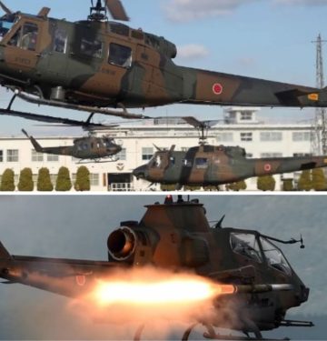 UH-1J Huey dan AH-1S Cobra milik Jepang