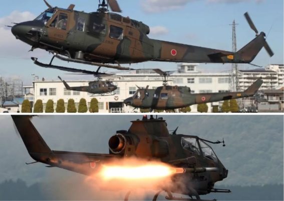 UH-1J Huey dan AH-1S Cobra milik Jepang