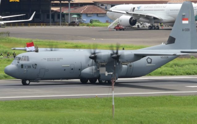 C-130J-30 Super Hercules mendarat di Lanud Halim Perdanakusuma