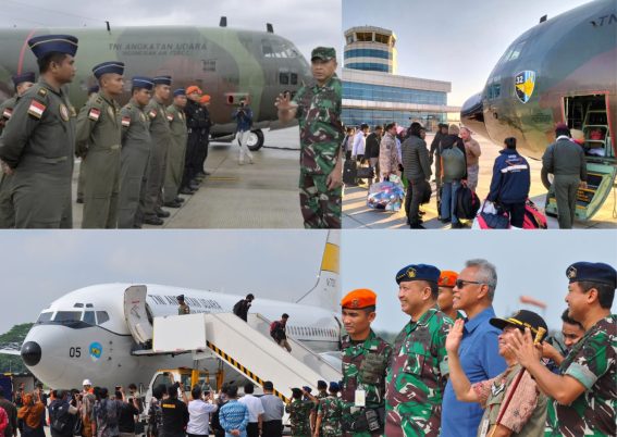 TNI AU melaksanakan misi kemanusiaan di Turkiye dan menjemput WNI dari Sudan