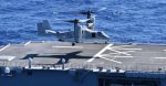 V-22 JGSDF mendarat pertama kalinya di JS Ise JMSDF