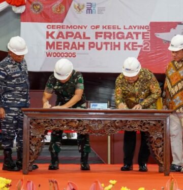 Keel Laying Fregat Merah Putih ke-2_